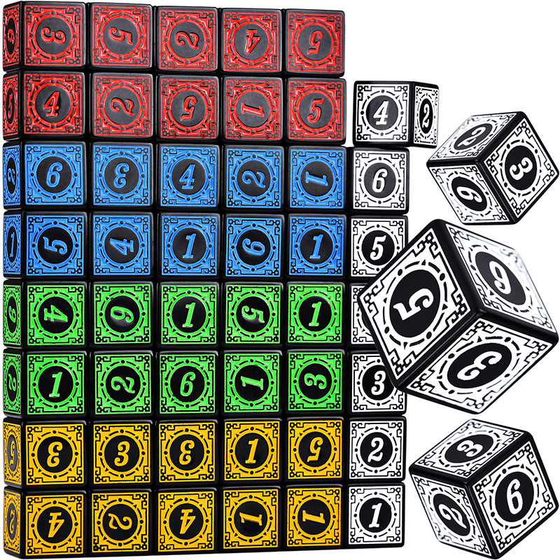 Dice Set Polyhedral - 10PCS/Set Acrylic Dice Set D6 Carved