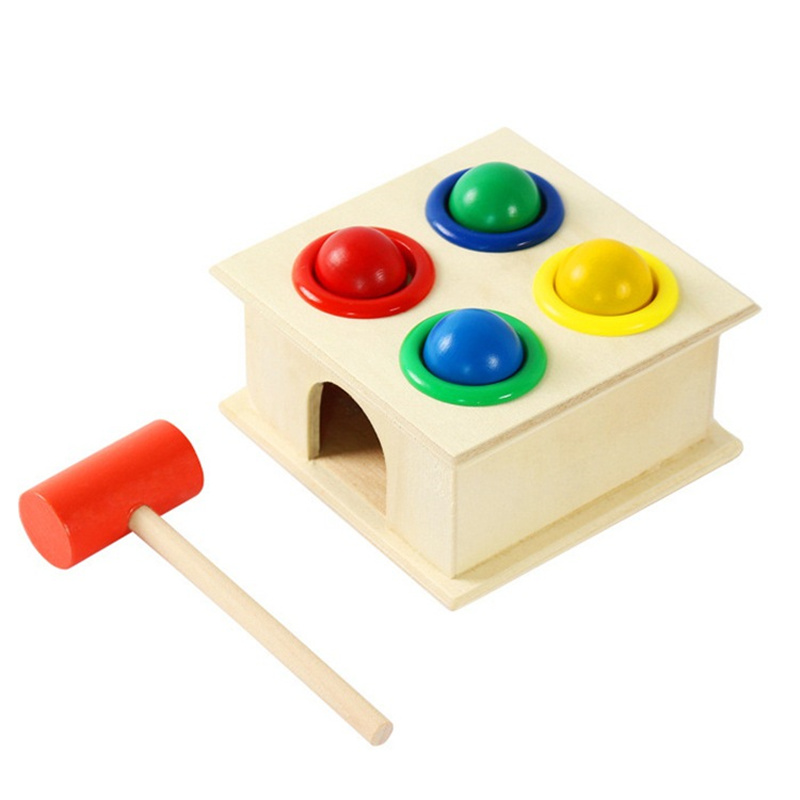Board Game With Questions - Wooden Hammering Ball Game Knocks Toys
