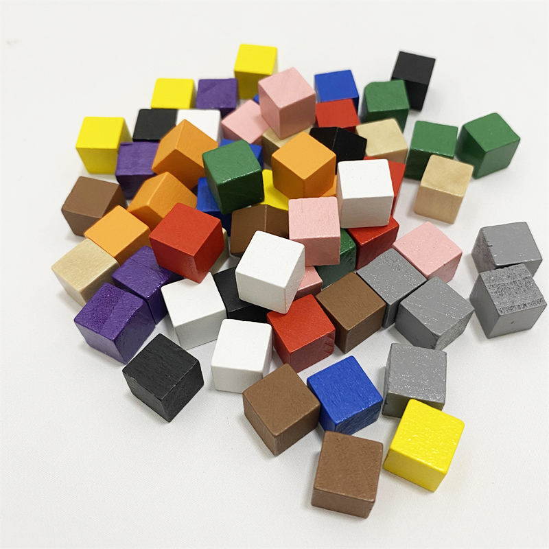 Board Game Economy - 50Pcs/lots 10mm Colorful Wood Dice Cubes