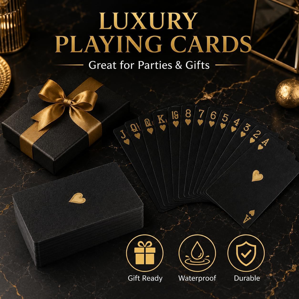 Waterproof Black Gold Playing  - огляд і ціна Cooperative Card Game