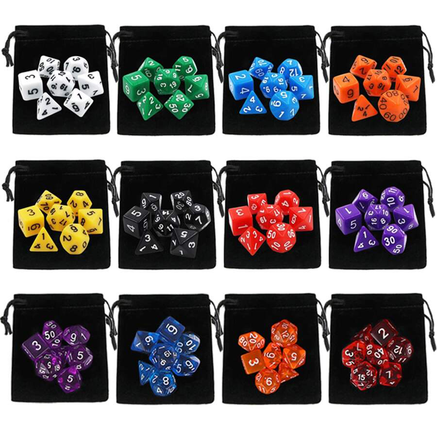 7pcs Polyhedral Dice & Black V - огляд і ціна Dice Set Polyhedral