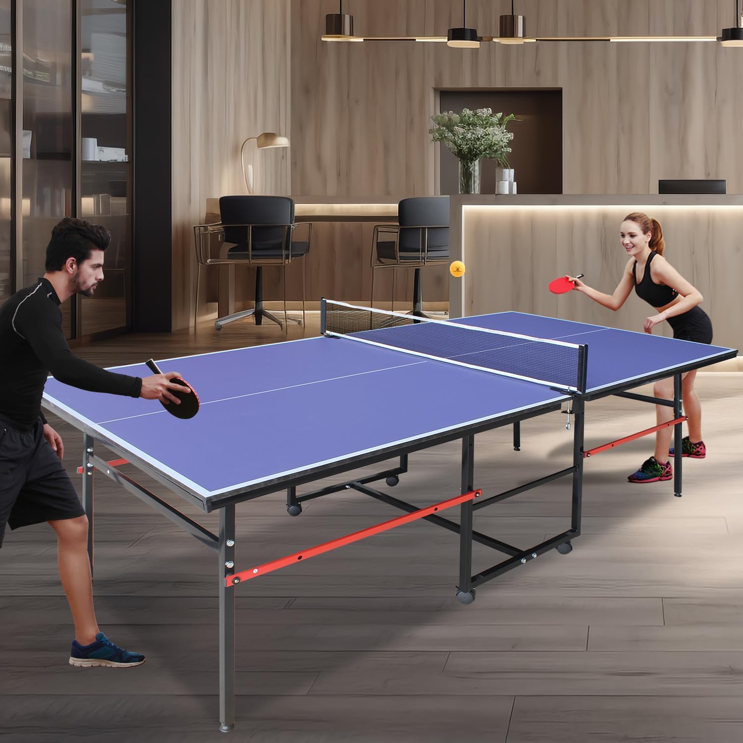 8 ft Portable Ping Pong Table， - огляд і ціна Board Game For 3 Players