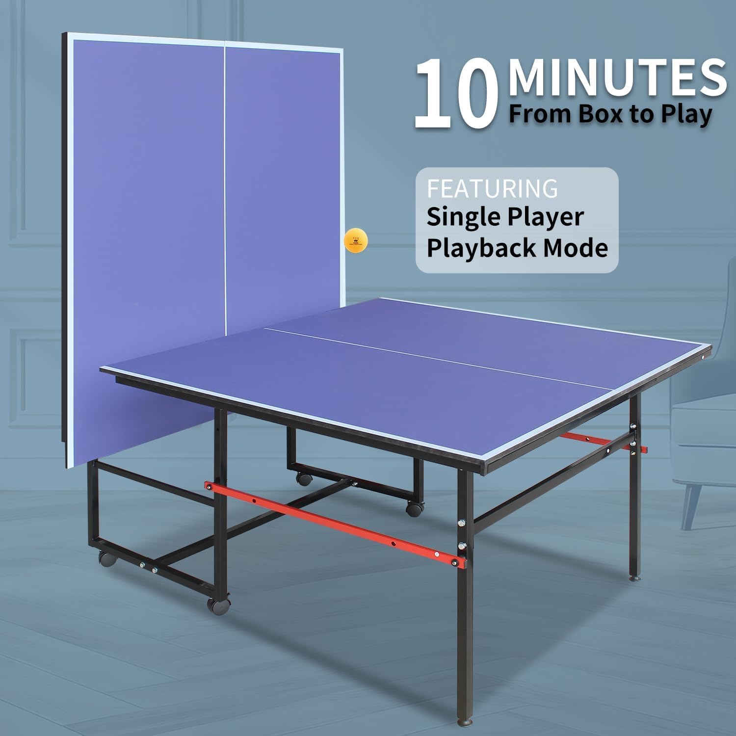 8 ft Portable Ping Pong Table， - огляд і ціна Board Game For 3 Players