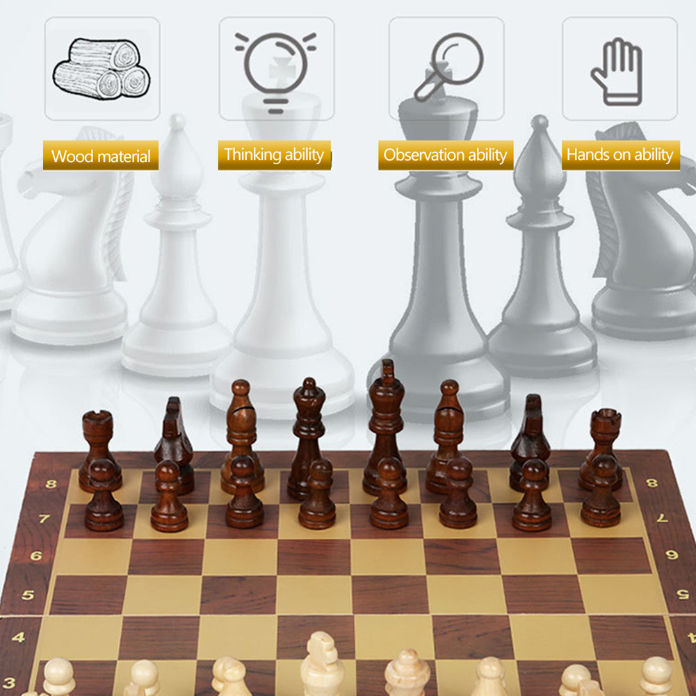 Large Chessboard Developing St - огляд і ціна Chess Set Wooden