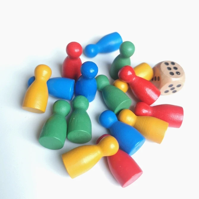 100 Pcs Colorful Wooden Chess  - огляд і ціна Board Game Economy