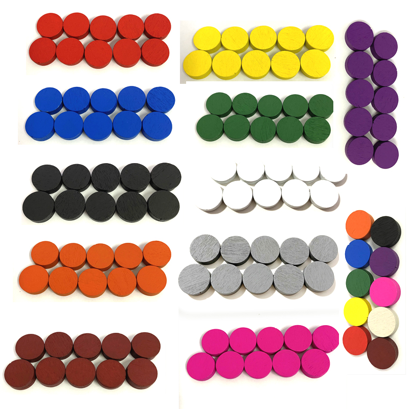 50pieces 15*5MM 11 Colors Wood - огляд і ціна Board Game Economy