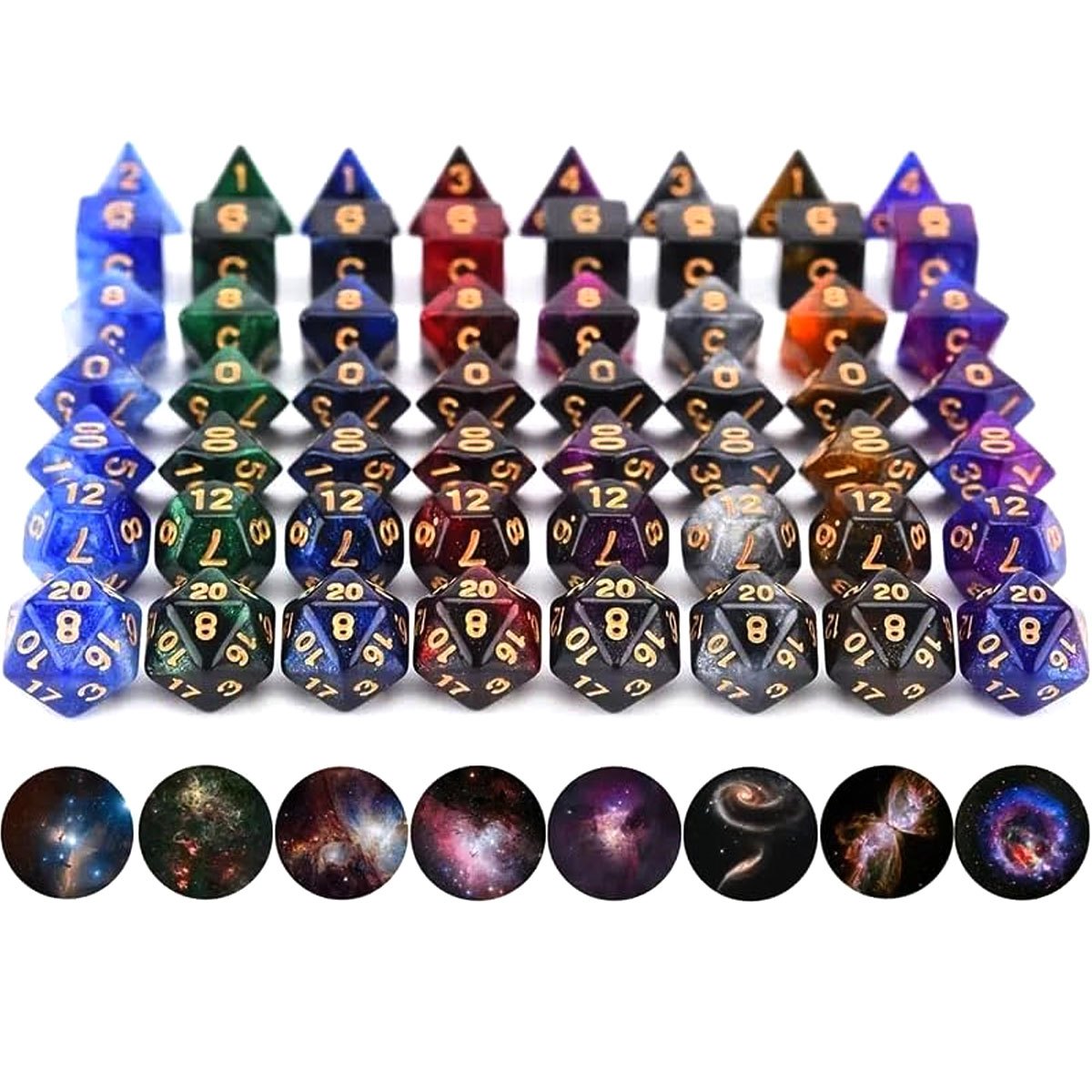 49Pcs Polyhedral Dice Set with - огляд і ціна Dice Set Polyhedral