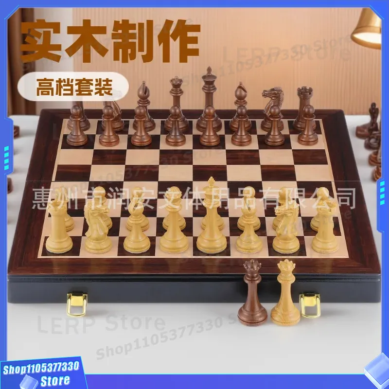 Premium Solid Wood Chess Set L - огляд і ціна Chess Set Wooden