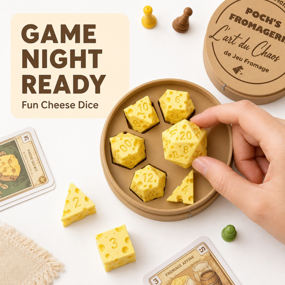 Creative Irregular Cheese Shap - огляд і ціна Dice Set Polyhedral