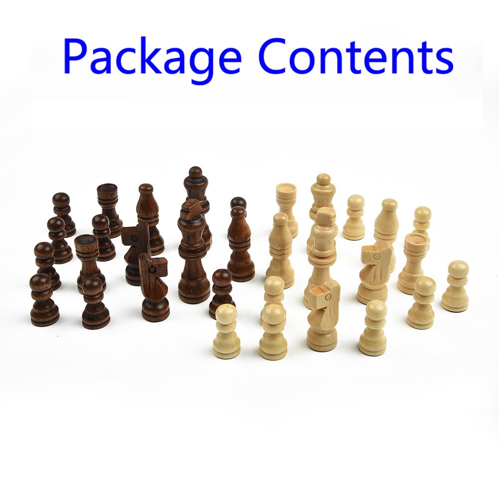 32pcs Wooden Chess Set with Ha - огляд і ціна Chess Set Wooden