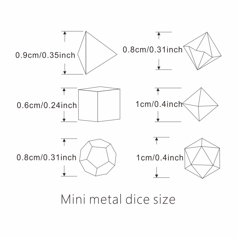 7pcs Set Metal Mini Archaized  - огляд і ціна Board Game Land
