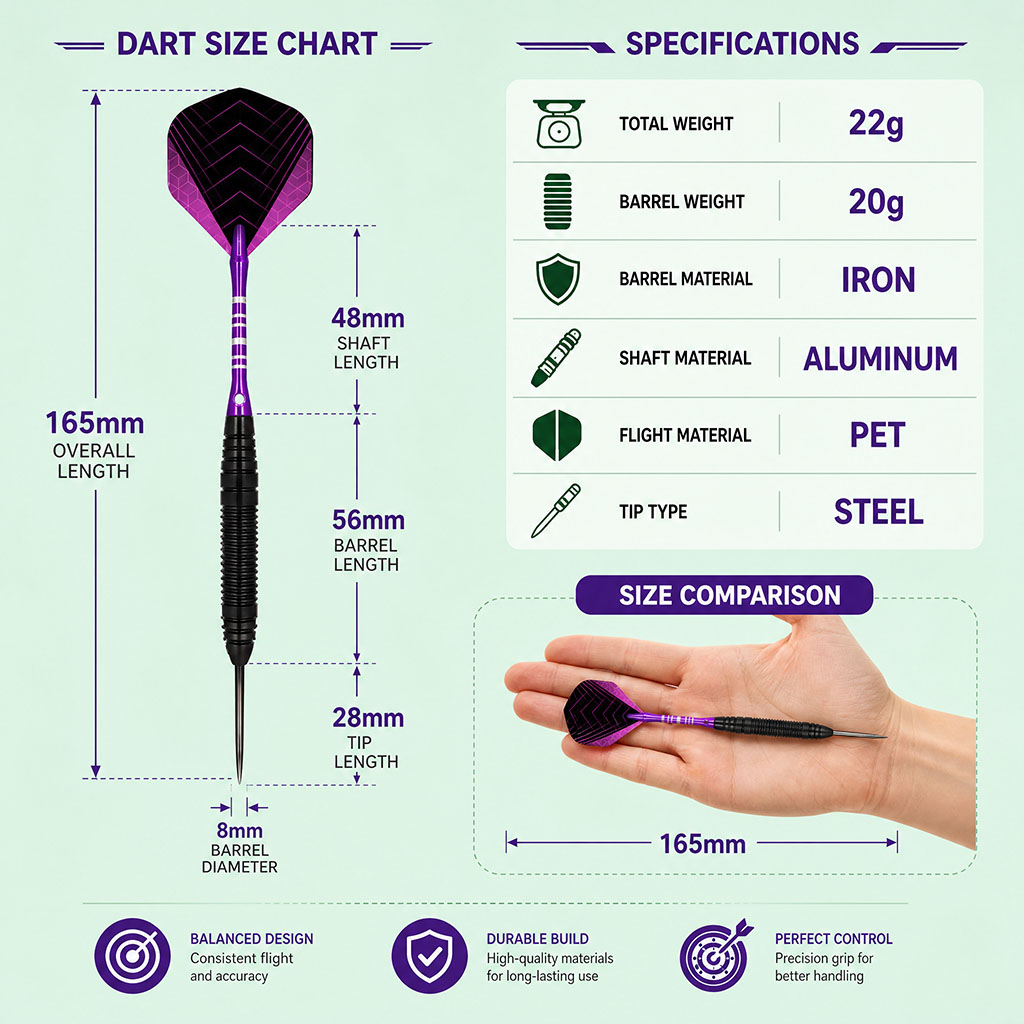 Indoor Sport Steel Tip Darts S - огляд і ціна Board Game Organization