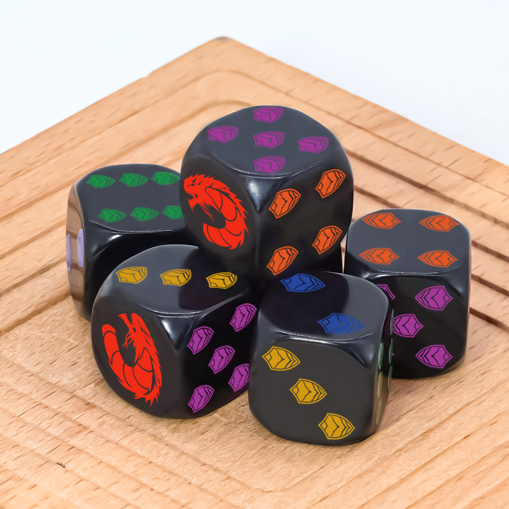 6Pcs Dragon Shield Crest Polyh - огляд і ціна Dice Set Polyhedral