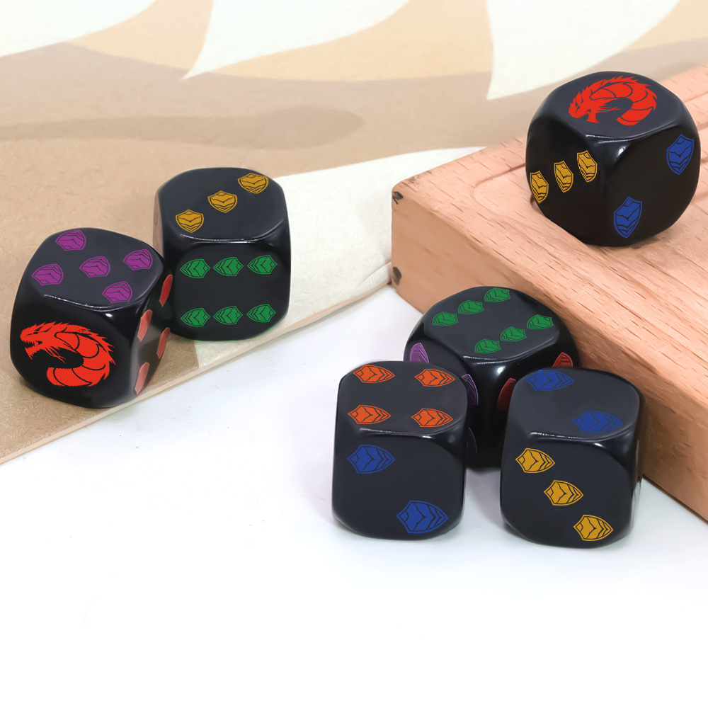 6Pcs Dragon Shield Crest Polyh - огляд і ціна Dice Set Polyhedral