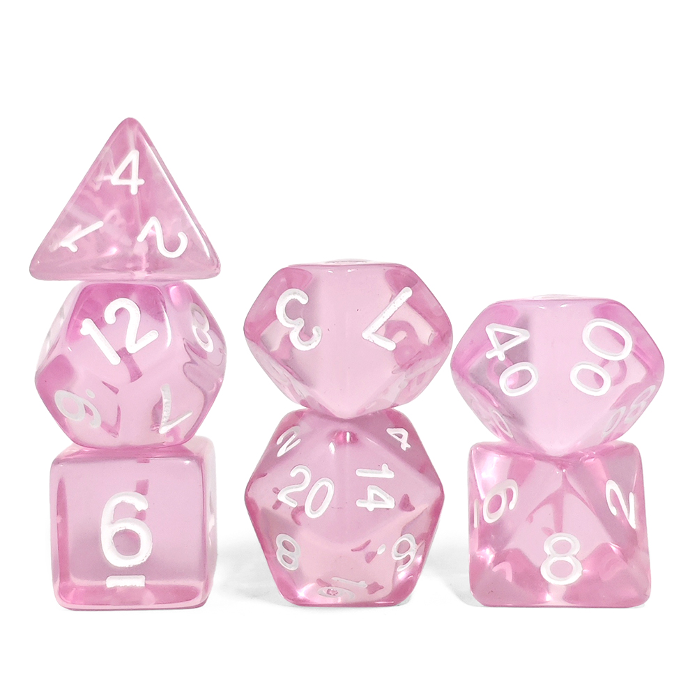 Clear Transparent Pink Polyhed - огляд і ціна Dice Set Polyhedral