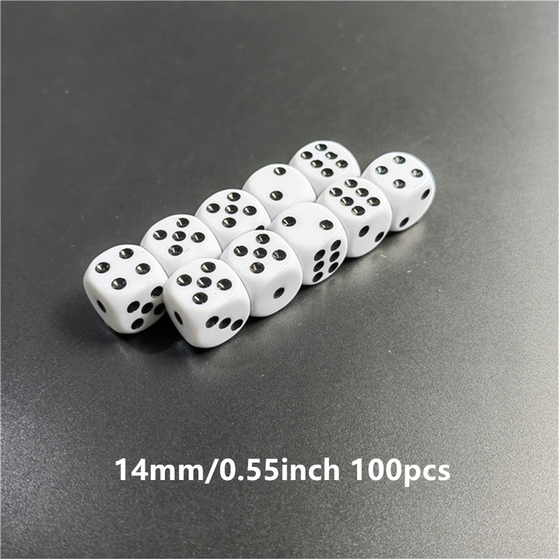 Dice 100 pcs/set 14mm/0.55inch - огляд і ціна Board Game Or Boardgame