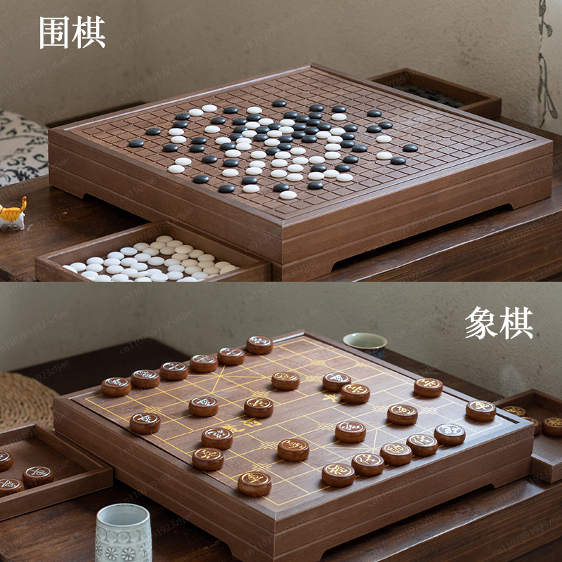 High-End Solid Wood Go & Chine - огляд і ціна Chess Set Wooden