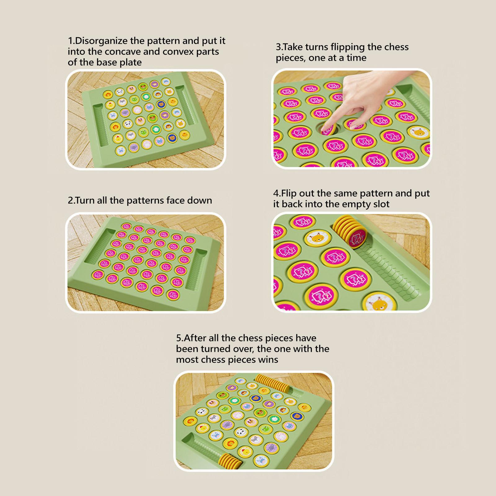 Animal Flip Chess Memory Board - огляд і ціна Board Game For 3 Players