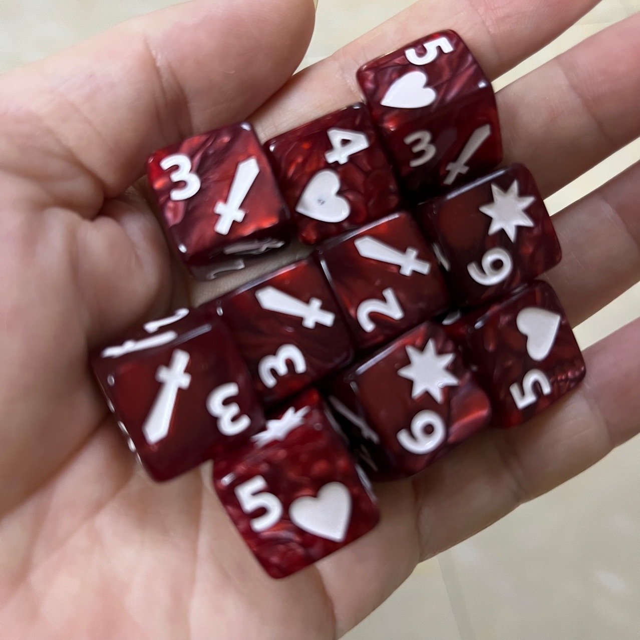 10 Pcs Set of New 16mm 6 Sided - огляд і ціна Board Game Land